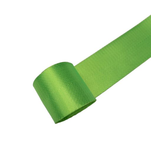 Neon green satin webbing, extra wide, 5 cm