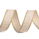 Satin Webbing, Beige, 25 mm