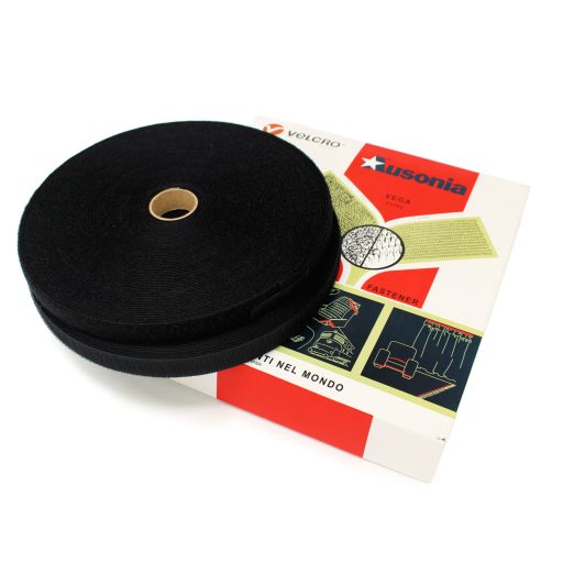 VELCRO® Hook & Loop Tape, Black 25 mm
