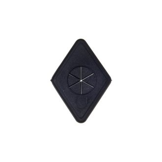Diamond stripe-earpiece, black plastic