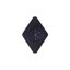 Diamond stripe-earpiece, black plastic