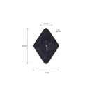 Diamond stripe-earpiece, black plastic