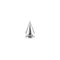 Cone Shaped Decoration, Threaded, Nickel