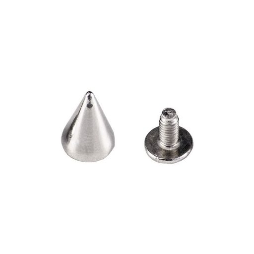 Cone Shaped Decoration, Threaded, Nickel