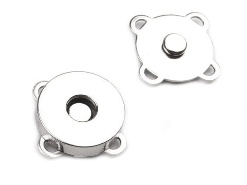 Sew on Magnetic Lock, Nickel, 18 mm