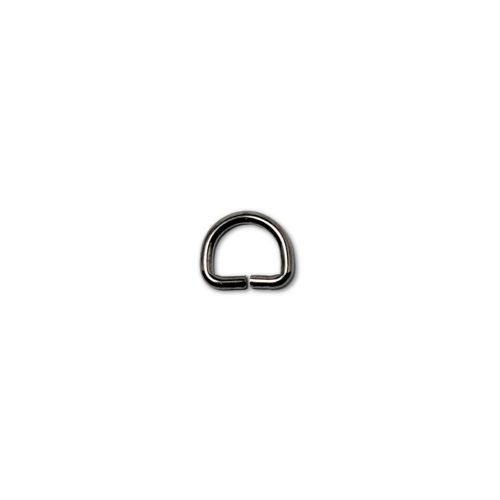 Iron D-ring, Gun Metal, 10 mm