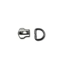 Iron D-ring, Gun Metal, 10 mm