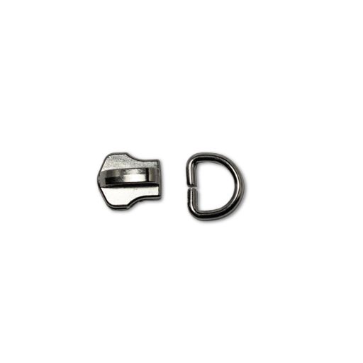 Iron D-ring, Gun Metal, 10 mm