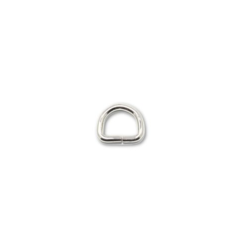 Iron D-ring, Nickel, 10 mm