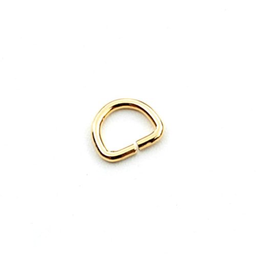 Iron D-ring, Gold, 10 mm