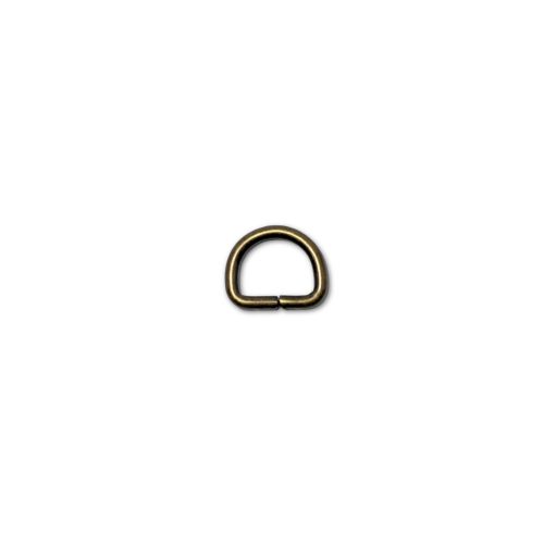 Iron D-ring, Antique, 10 mm