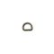 Iron D-ring, Antique, 10 mm