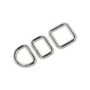 Iron D-ring, Nickel, 20 mm, 3,8 mm Thickness