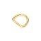 Iron D-ring, Nickel, 20 mm, 4 mm Thickness