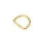 Iron D-ring, Nickel, 20 mm, 4 mm Thickness
