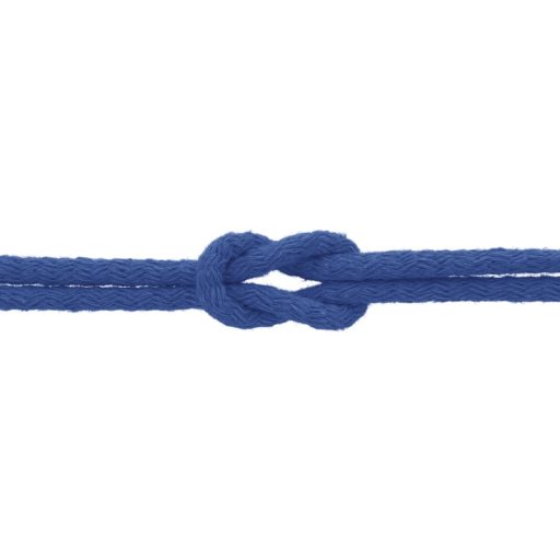 Blue cotton cord, 7 mm