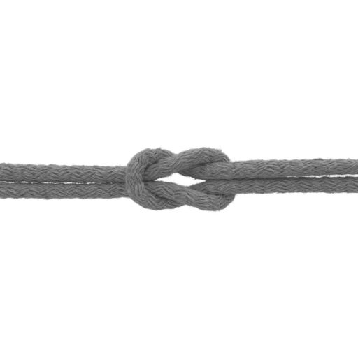 Grey cotton cord, 7 mm