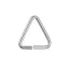 Iron D-ring triangle, 25x27x4 mm, Nickel
