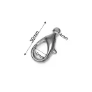 Trigger Snap Hook for Chains – Silver, 30 mm
