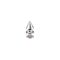 Cone Shaped Decoration, Threaded, Nickel