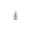 Cone Shaped Decoration, Threaded, Nickel