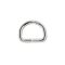 Iron D-ring, Nickel, 25 mm, 4 mm Thickness