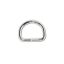 Iron D-ring, Nickel, 25 mm, 4 mm Thickness
