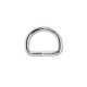 Iron D-ring, Nickel, 25 mm, 4 mm Thickness