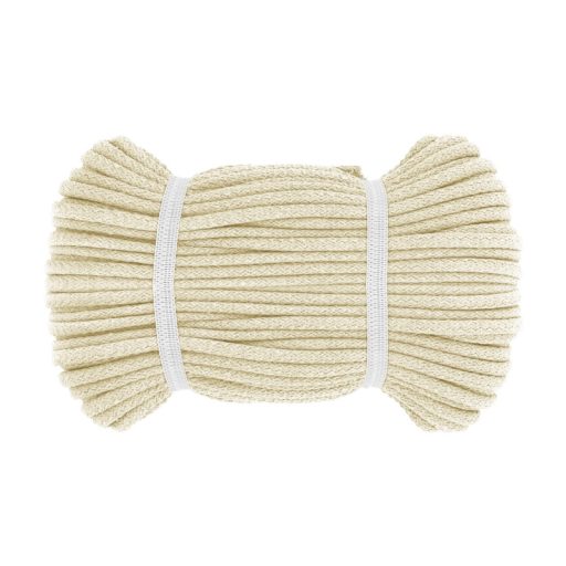 Durable, Ecru Cotton Cord for Your DIY Projects, 8 mm