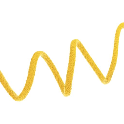 Durable, Yellow Cotton Cord for Your DIY Projects, 8 mm