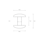 Double Headed Rivet, Black, 8 mm