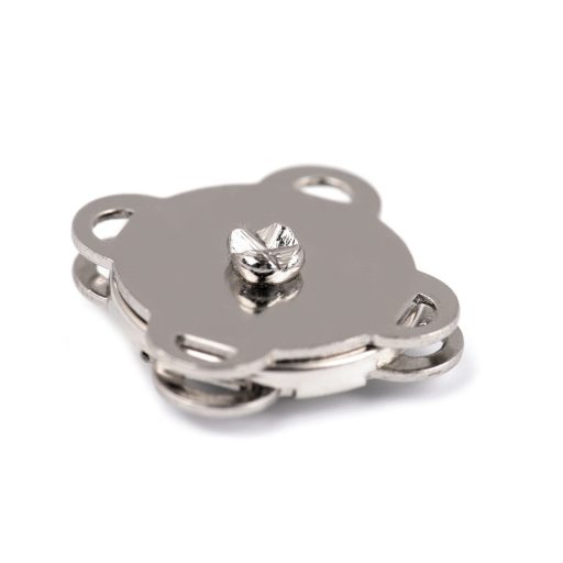 Sew on Magnetic Lock, Nickel, 14 mm
