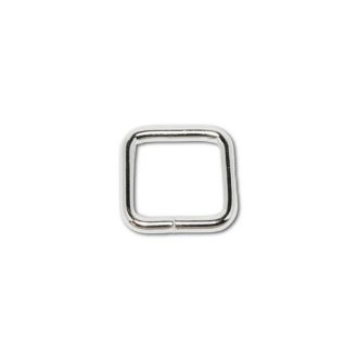   Iron Square Shaped Handbag Strap Holder, Nickel, 20 mm x 20 mm, 4 mm Thickness