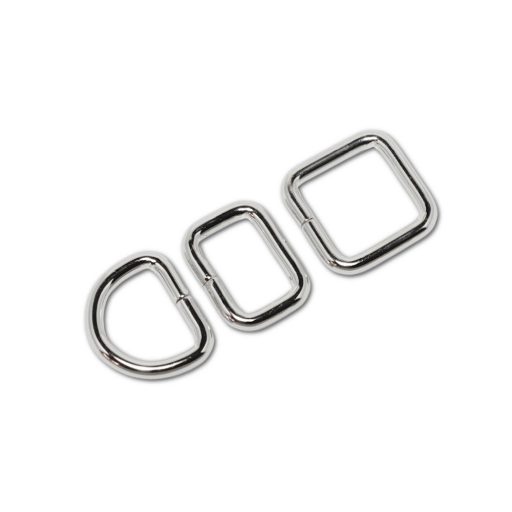 Iron Square Shaped Handbag Strap Holder, Nickel, 20 mm x 20 mm, 4 mm Thickness
