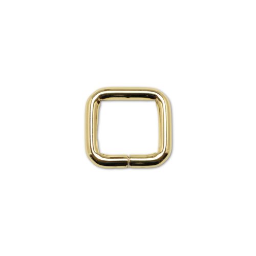 Iron Square Shaped Handbag Strap Holder, Gold, 20 mm x 20 mm