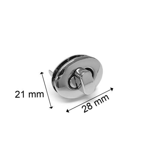 Oval Turning Lock, Nickel