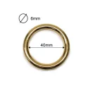 Zamak karika, 40 mm, antik