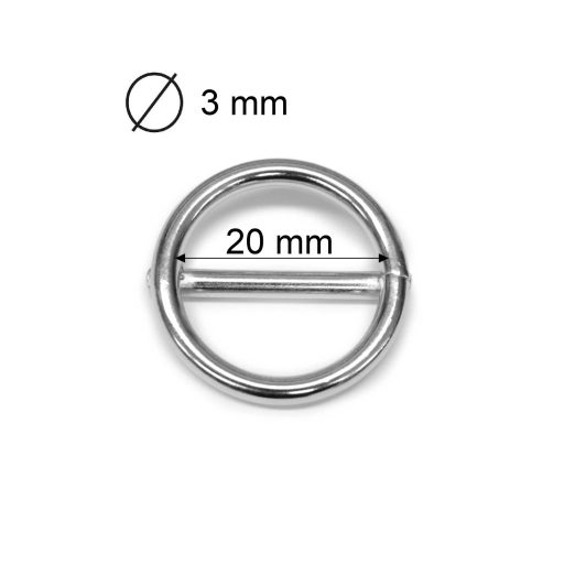 Welded round ring 20 mm, nickel