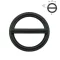 Welded round ring 25 mm, black
