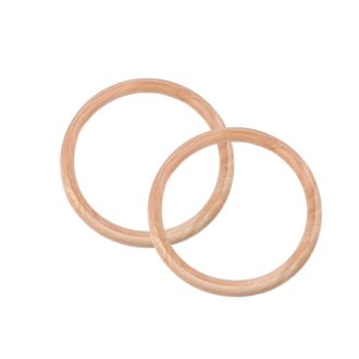 Natural Wooden Handbag handle Circle in pair