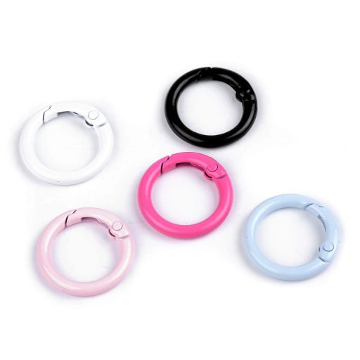 Round Spring Hook, 25 x 4 mm, White