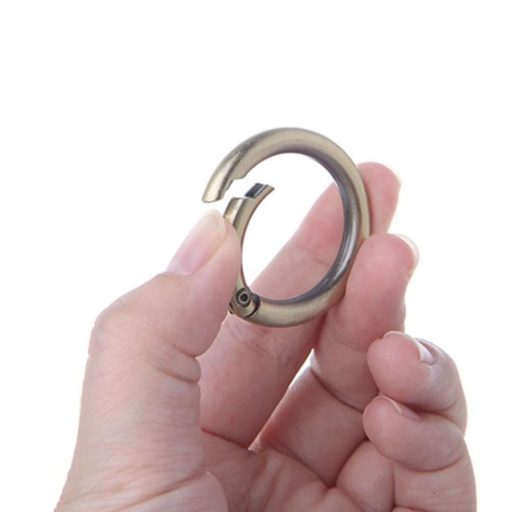 Round Spring Hook, 25 x 4 mm, Black