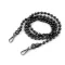 Flat Handbag Chain with Carabiner, Gun Metal, 120 cm