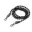 Flat Handbag Chain with Carabiner, Gun Metal, 120 cm