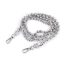 Ball Handbag Chain with Carabiner, Silver colour, 120 cm