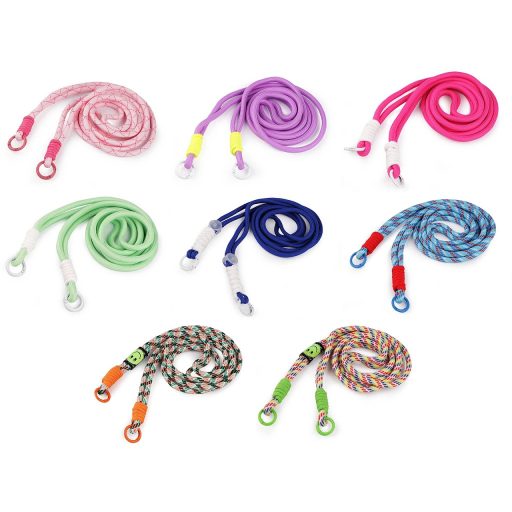 Colorful knotted phone lanyard, 128 cm, Multicolour