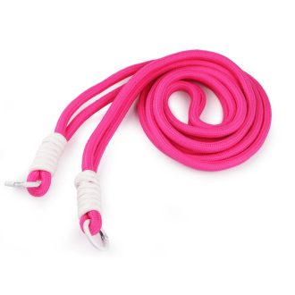Colorful knotted phone lanyard, 128 cm, Pink