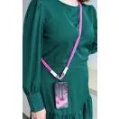 Colorful knotted phone lanyard, 128 cm, Light Blue
