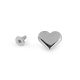 Heart-Shaped Belt Screw – Silver Decorative Stud
