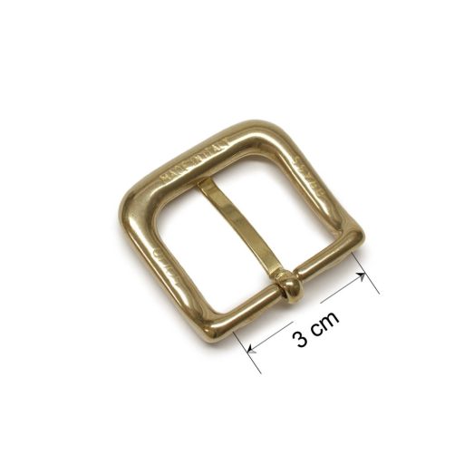 Copper Belt Buckle, Silver coloured, 30 mm